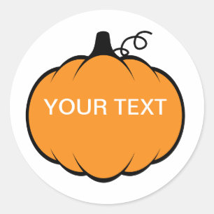 Adesivo Texto Personalizado de Desenho de Pumpkin da Estaç