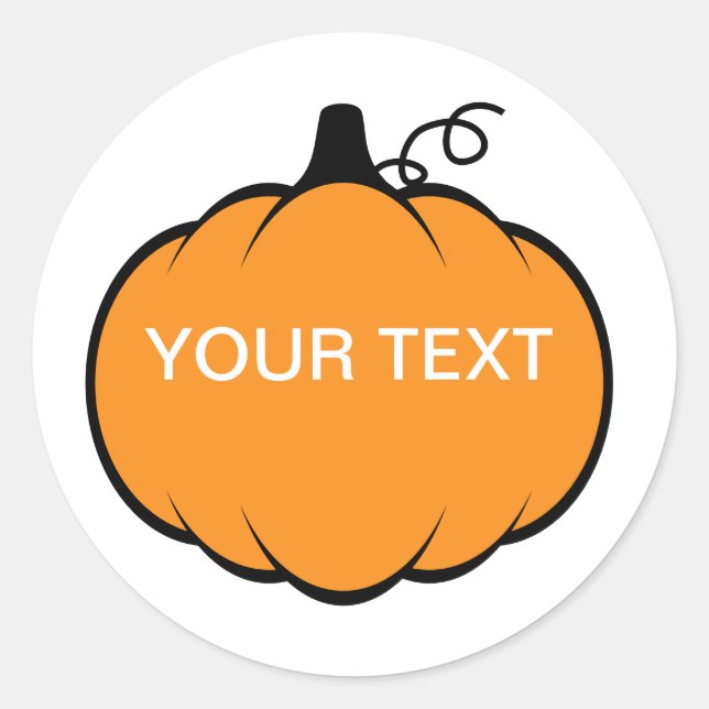 Adesivo Texto Personalizado de Desenho de Pumpkin da Estaç (Frente)