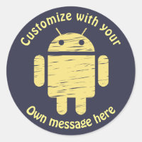 Texto Personalizado de Robô Amarelo