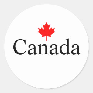 Adesivo Texto personalizado do Canadá com folha de mapa ve