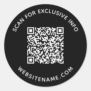 Adesivo Texto personalizado do código QR da empresa preto