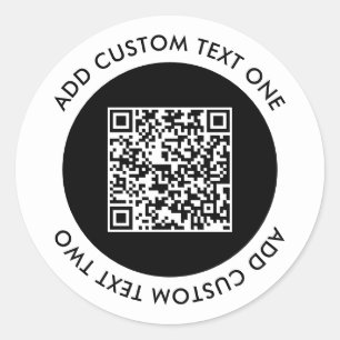 Adesivo Texto Personalizado do Código QR de Empresa Simple