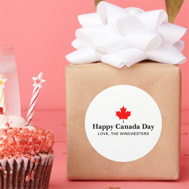 Adesivo Texto personalizado do Dia do Canadá Feliz com fol (Festa)