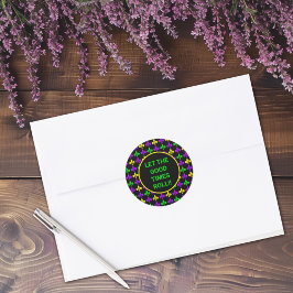 Adesivo Texto Personalizado do Padrão Mardi Gras Fleur de