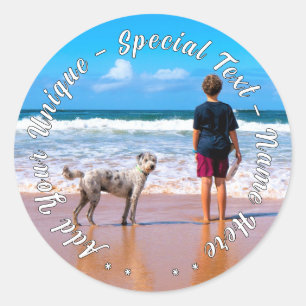 Adesivo Texto Personalizado do Pet Photo Sticker