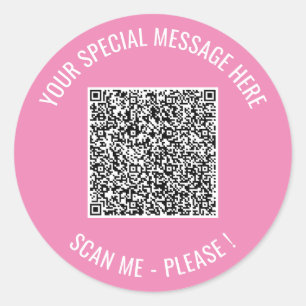 Adesivo Texto personalizado do seu código QR e Presente do