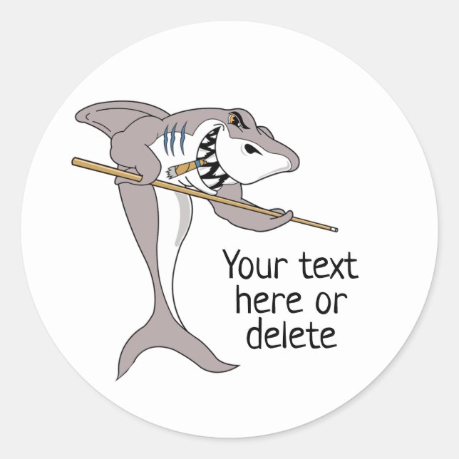 Adesivo Texto Personalizado do Tubarão de piscina (Frente)