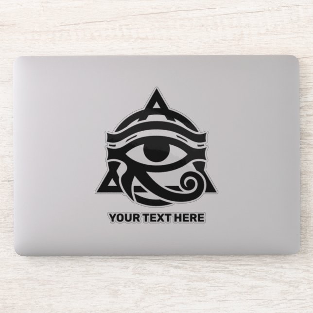 Adesivo Texto Personalizado e Olho de Cor do Horto (Computador)