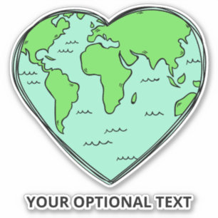 Adesivo Texto personalizado Earth Love