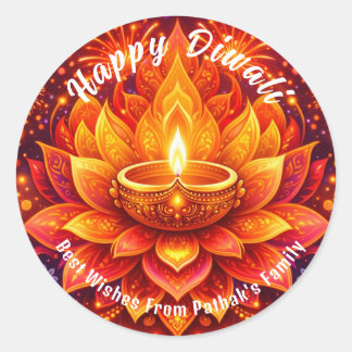 Adesivo Texto personalizado, Feliz Diwali 