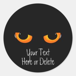 Adesivo Texto Personalizado Gato Preto Olhos de Ouro de Ga