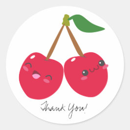 Adesivo Texto Personalizado Kawaii Feliz Cereja Vermelha F