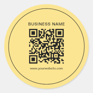 Adesivo Texto personalizado Logotipo comercial QR Faux Dou
