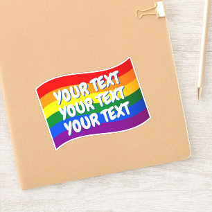Adesivo Texto personalizado Orgulho gay do Sinalizador Arc