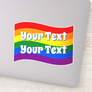 Adesivo Texto personalizado Orgulho gay do Sinalizador Arc