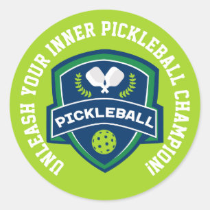 Adesivo Texto personalizado Pickleball verde e azul