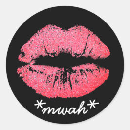 Adesivo Texto Personalizado Pink Lipstick Beija Makeup Mwa