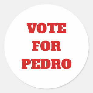 Adesivo Texto Personalizado/Votação A Cores Para Pedro E