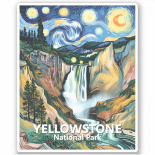 Adesivo Texto Personalizado Yellowstone Falls Van Gogh Col