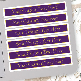 Adesivo Texto Personalizável Elegante | Dourado e profundo