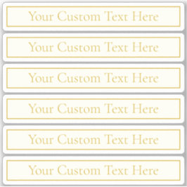 Adesivo Texto Personalizável Elegante Simples | Branco Dou