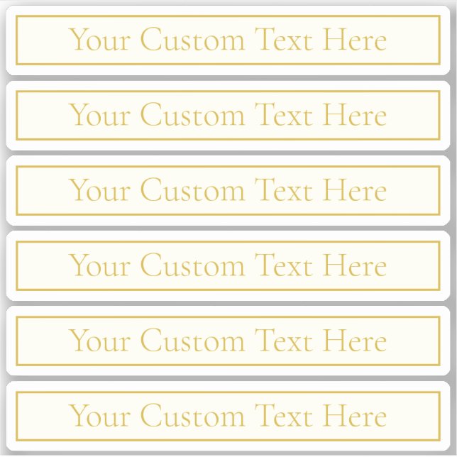 Adesivo Texto Personalizável Elegante Simples | Branco Dou (Frente)
