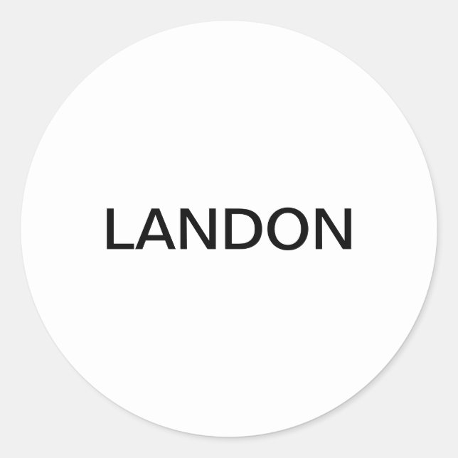 Adesivo Texto personalizável | Preto e Branco Moderno Negr (Frente)