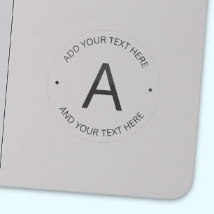 Adesivo Texto Personalizável Simples Cinzas e transpare