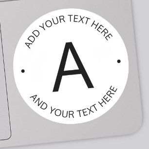 Adesivo Texto Personalizável Simples   Transparente com p