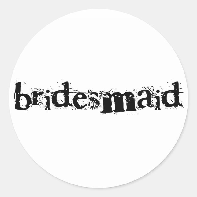 Adesivo Texto Preto de Bridesmaid (Frente)