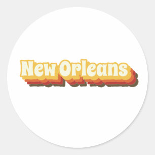 Adesivo Texto Retroativo do Novo Orleans