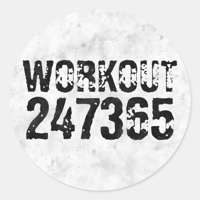 Adesivo Texto riscado vestido Workout 247365 rústico (Frente)