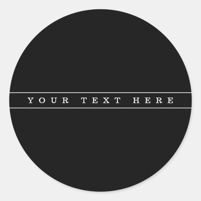 Adesivo Texto Simples na moda e faixas finas (Frente)