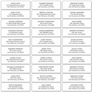 Adesivo Texto Simples Nomes de Convidados de Casamento