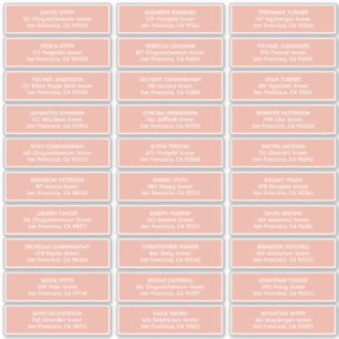 Adesivo Texto Simples Nomes de Convidados de Casamento