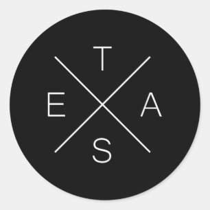 Adesivo Texto Texas X Shape State Of Texas