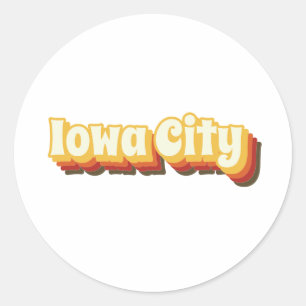 Adesivo Texto Vintage da cidade de Iowa