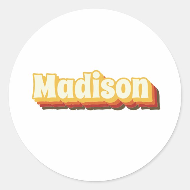 Adesivo Texto Vintage da Madison Retro (Frente)