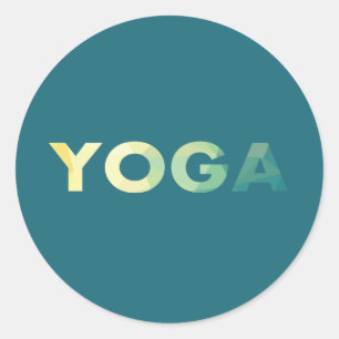 Adesivo Texto Yoga Colorido