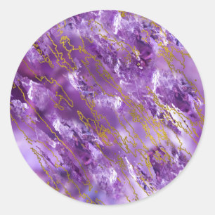 Adesivo Textura Amethyst de quartzo e de ouro