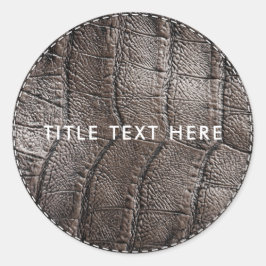 Adesivo Textura e legenda de couro de jacaré castanho