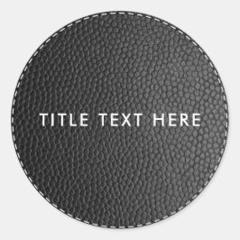 Adesivo Textura e legenda de couro preto