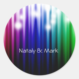 Adesivo textura espumante arco-íris