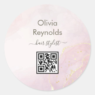 Adesivo Textura Mínima Moderna de Mármore rosa Dourada