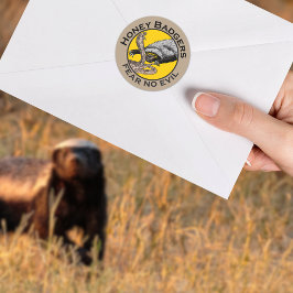 Adesivo Texugos não Temem o Mal Amarelo Arte de Animal Ass