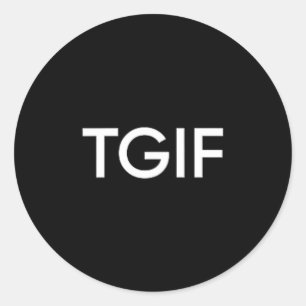 Adesivo Tgif Divertido Obrigado Deus Declaração Sexta-feir