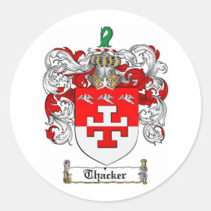 Adesivo Thacker Family Crest - Thacker Casaco de Braços