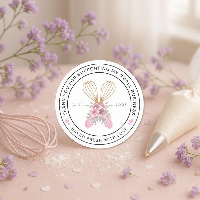 Adesivo Thank You Bakery Product Business Labels (Criador carregado)