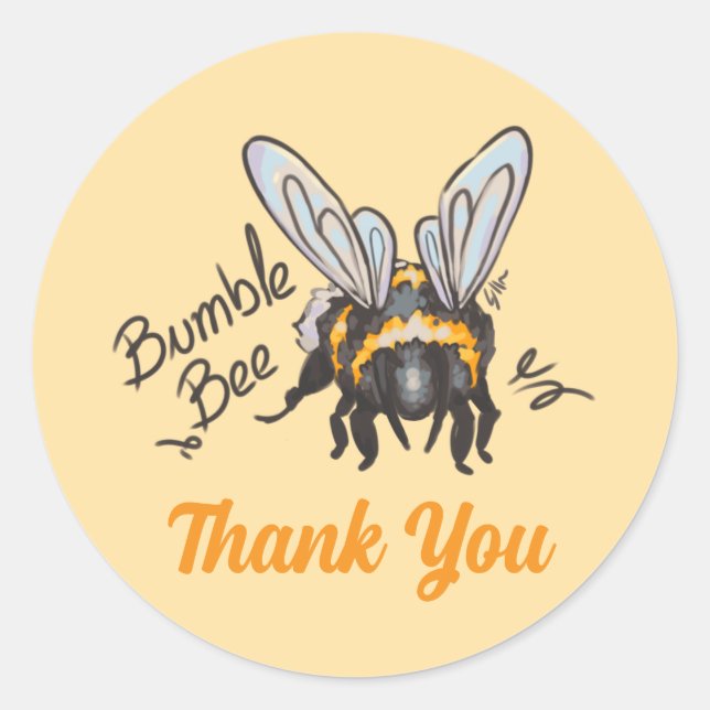 Adesivo Thank You Bumble Bee (Frente)