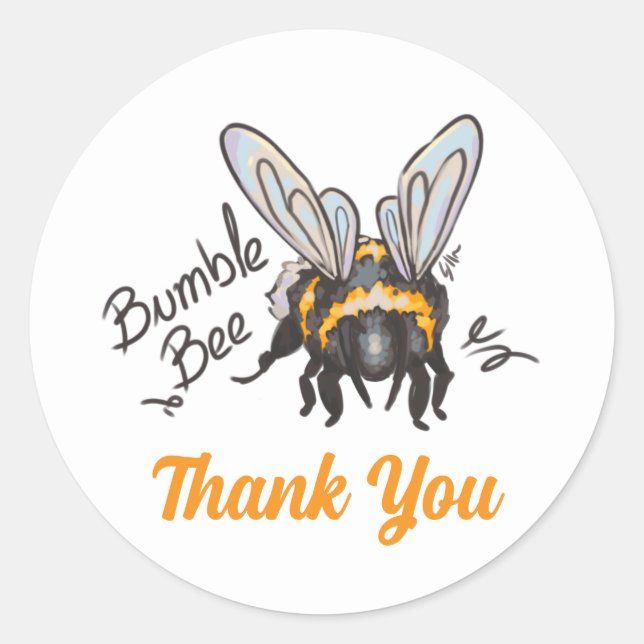 Adesivo Thank You Bumble Bee (Frente)